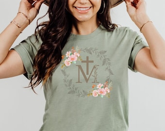 Camiseta católica mariana / Camiseta de María / Camiseta de María / Camiseta católica / Regalos católicos / Camiseta de Nuestra Señora / Baritus católica / Regalos para mamá /