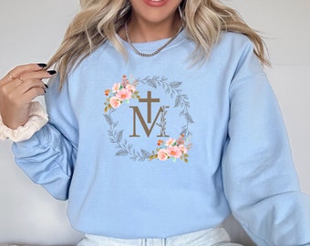 Sudadera Católica Mariana / Camisa María / Camiseta María / Camiseta Católica / Regalos Católicos / Camisa Nuestra Señora / Baritus Católica / Regalos para mamá /