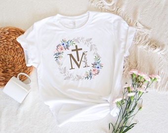 Camisa Católica Mariana / Camisa María / Camiseta María / Camiseta Católica / Regalos Católicos / Camisa Nuestra Señora / Baritus Católica / Regalos para mamá /