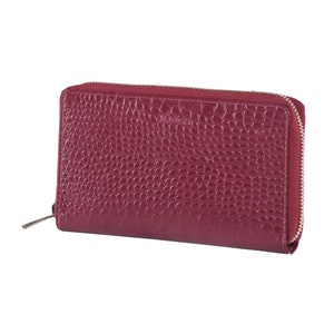 Cartera de cuero para mujer, Cartera de cuero grande, Monedero para mujer, Cartera plegable para mujer, Monedero de tamaño mediano para tarjetas y efectivo, Regalo para ella