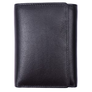 Cartera triple personalizada de piel flor para hombre: RFID, monograma grabado, regalo fino hecho a mano para papá, novio, esposo o padrino.
