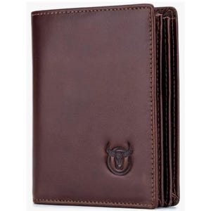 Portafoglio da uomo in vera pelle / Portafoglio con blocco RFID per uomo / 14 scomparti per carte, 1 finestra per ID / Portafoglio di grande capacità / Portafoglio regalo personalizzato /