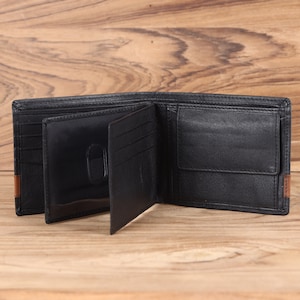 Portefeuille personnalisé en cuir pleine fleur, portefeuille pour homme, blocage RFID, cadeau parfait pour homme, Saint-Valentin, petit ami, cadeau pour papa, cadeau pour lui