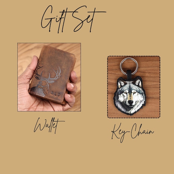Deer Wallet, Full Grain Leather Trifold, RFID Blocking