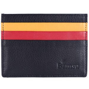 Porte-cartes en cuir multicolore, Porte-cartes en cuir véritable, Porte-cartes à usage quotidien, Porte-cartes pour cartes de crédit, Idéal pour cadeau, Livraison gratuite
