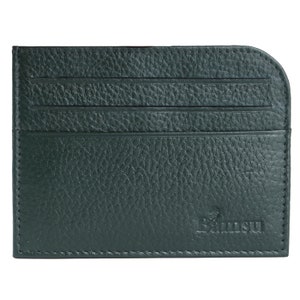 Porte-cartes de crédit en cuir minimaliste, porte-cartes de crédit en cuir fait main, porte-cartes en cuir, cuir marron Bombay, livraison gratuite