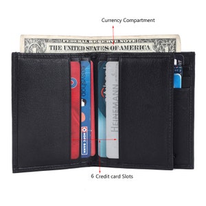 Männer Frauen Handgefertigte Echtleder Kartenhalter Brieftasche Karten & Bargeld Tasche Bifold Brieftasche, Kreditkartenhalter Brieftasche, schlanke Kreditkarte Brieftasche