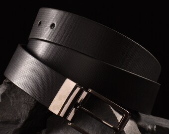 Handmade Full Grain Leather Belt: Classic Silver Buckle