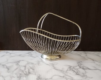 Vintage Silverplate Wine and Champagne Pouring Basket Made in Italy. MCM. Rare Find!