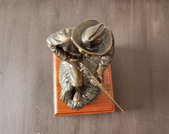 ローレル アンド ハーディー 木彫り等身大フィギュア　USA　ハリウッド展示品 The Rough Rider Sculpture, Friends of NRA 2005 LTD. Edition