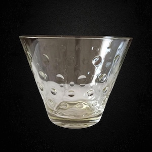 Glazen ijsemmer, vintage Hazel Atlas Capri Dot helder glas. MCM. Zeldzame vondst!