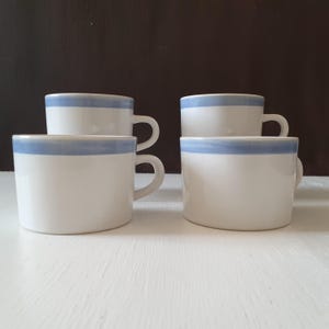 Vintage set of 4 Japanese Stoneware Coffee/Tea Mugs, MCM. Rare!