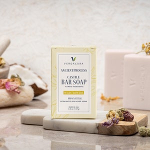 Wild Flowers Bar Soap,  100% Natural Soap, Vegan Soap, Palm Free Soap, Soap for Sensitive Skin, Soap for Dry Skin, Gentle Soap