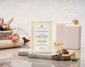 Wild Flowers Bar Soap,  100% Natural Soap, Vegan Soap, Palm Free Soap, Soap for Sensitive Skin, Soap for Dry Skin, Gentle Soap