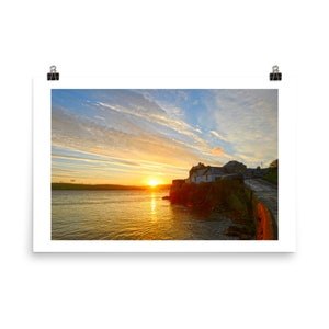Sunrise, Lerwick, Shetland Isles, Scotland. Poster