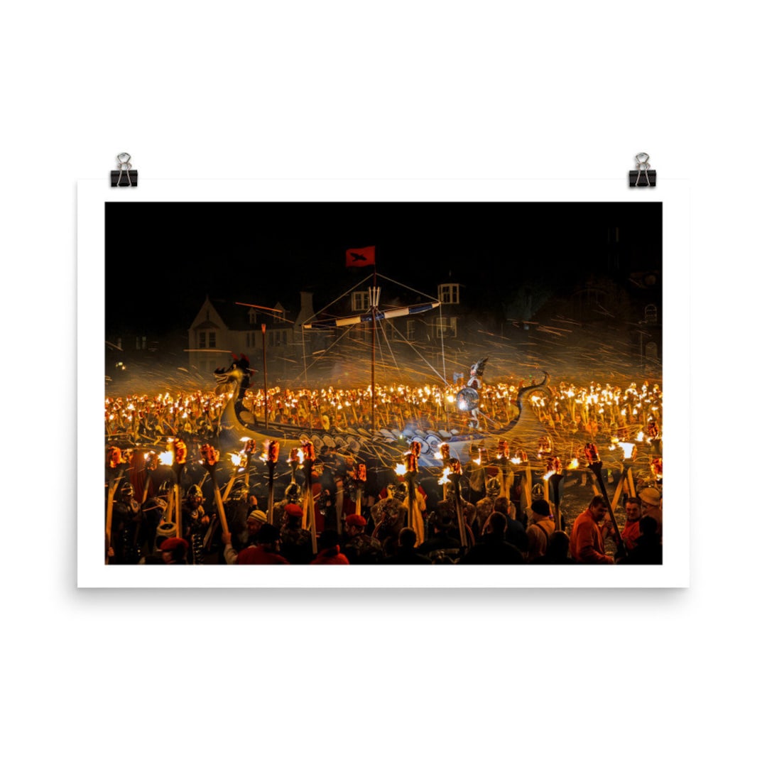 Up Helly Aa, Lerwick Fire Festival, Shetland, Scotland. Poster - Etsy