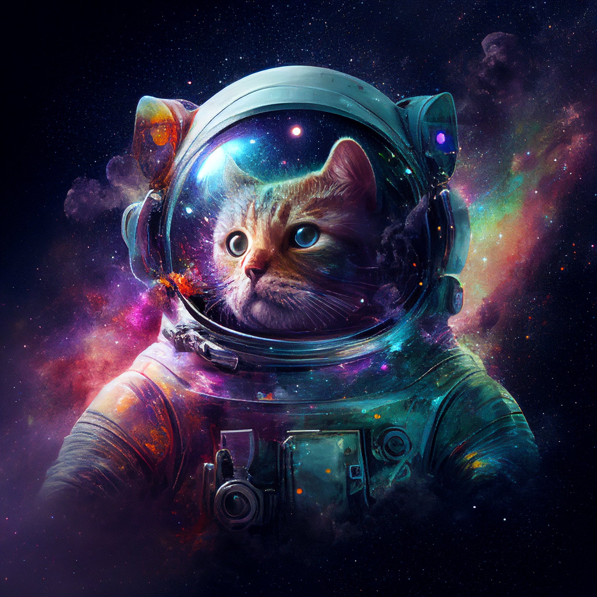 Cat Space Galaxy Lanyard.