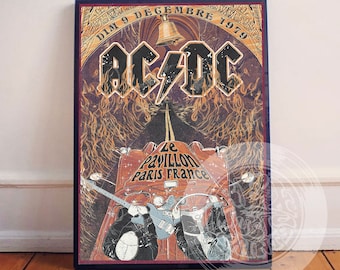 AC/DC Black Ice Tour Rare Poster. Music/concert Poster. Art Print 6 X 8  Inches or 8 X 12 Inches / Graphic Print. - Etsy
