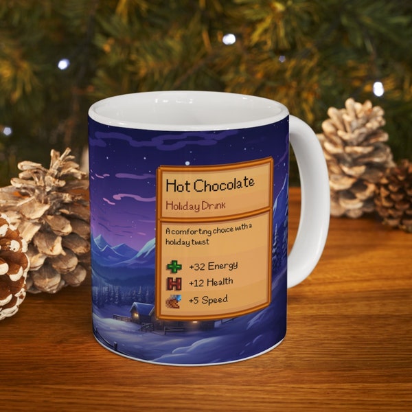Stardew Valley, Hot Chocolate, Stardew Valley Mug, Gamer, Christmas Season, Ceramic Mug 11oz