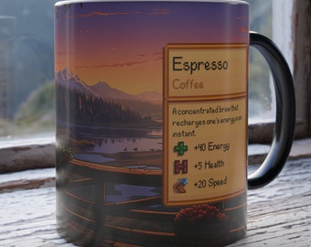Mug Stardew Valley : tasse à café expresso morphing couleur