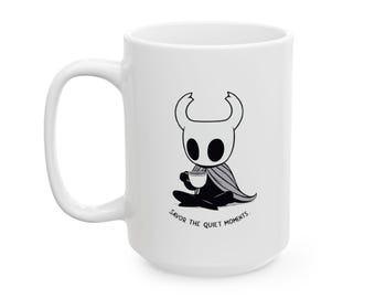 Hohle Ritterbecher: Minimalistische Kunst Keramik Tasse, Hallownest Charme