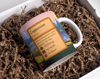 Stardew Valley Cappuccino Mug: Gamer Gift, 11oz Ceramic
