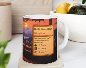 Stardew Valley Mug: Hot Buttered Rum, Gamer Gift (11oz)