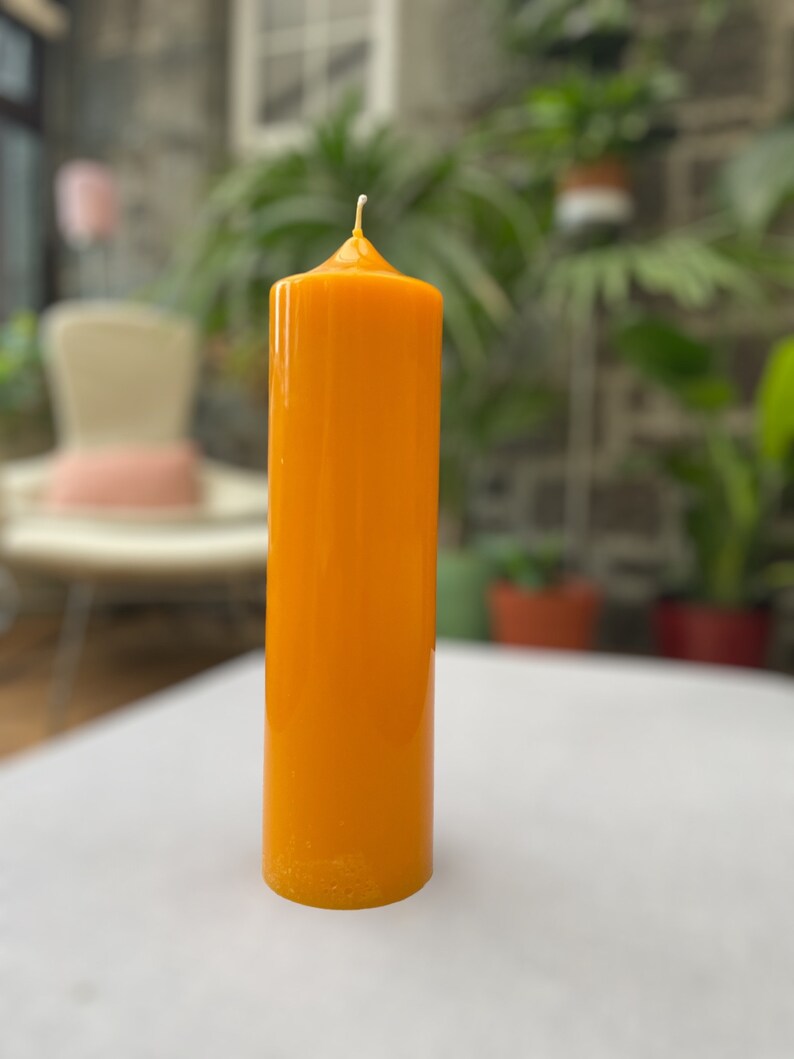 XL Beeswax Pillar Candle Etsy UK