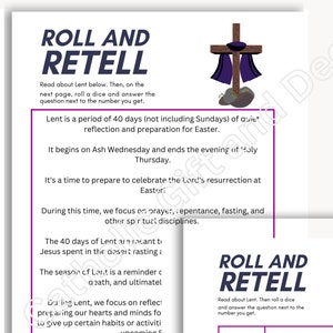 Catholic Lent Activity PDF | Story of Lent | Lent for Kids | Lent Printable for Kids | Lenten Activity | Lent Printable | Lent Worksheet