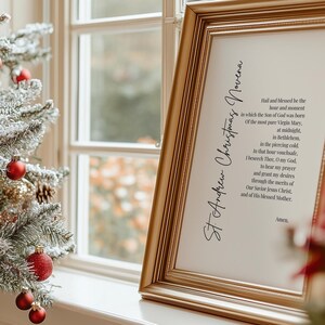 St. Andrew Christmas Novena | Catholic Christmas Decor | Catholic Print | St. Andrew Print | Catholic Christmas Wall Art | Christmas Art