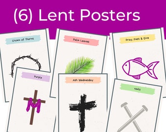 Lent Posters Printable | Lent Prints | Catholic Lent | Catholic Classroom Printables | Catholic Print | Lent Worksheets|Catholic Classroom