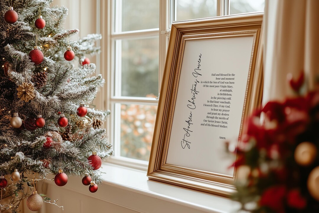 St. Andrew Christmas Novena Catholic Christmas Decor Catholic Print