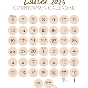 Catholic Lent Calendar Coutdown PDF | Lent Countdown | Lent Activities for Kids | Lenten Activity | Lent Printable | Instant Download