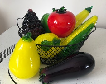 Vintage Murano glass decorative fruit