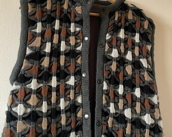 Vintage Fall Reversible Knit Vest