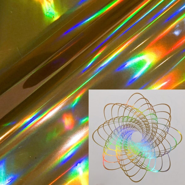 HOLOGRAPHIC GOLD Laser Toner Reactive Transfer Foil A4 10 sheets