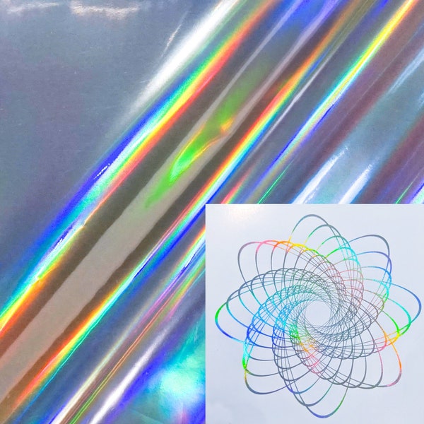 HOLOGRAPHIC SILVER Laser Toner Reactive Transfer Foil A4 10 sheets