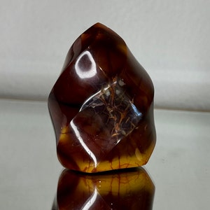Carnelian Agate Crystal Flame, Carnelian Crystal, Crystal Point, Crystal Obelisk