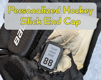 Personalized hockey stick end cap - JR, INT,  SR Sizes