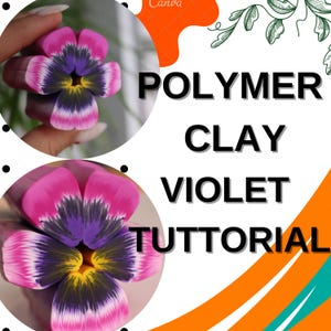 Handledning för violetta örhängen i polymerlera: DIY-smyckesprojekt (PDF-mönster)