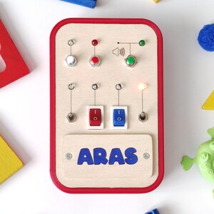 Busy Board for Toddler Custom LED Light Toy Switch Box Kids