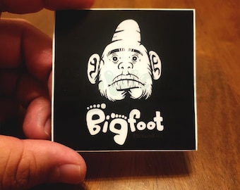 Adesivo in vinile opaco impermeabile con simpatico Bigfoot Sasquatch Yeti Skunk Ape Yowie Cryptid Pacific Northwest