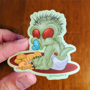 Cute Baby Chupie Chupacabra Cryptid Waterproof Vinyl Matte Sticker
