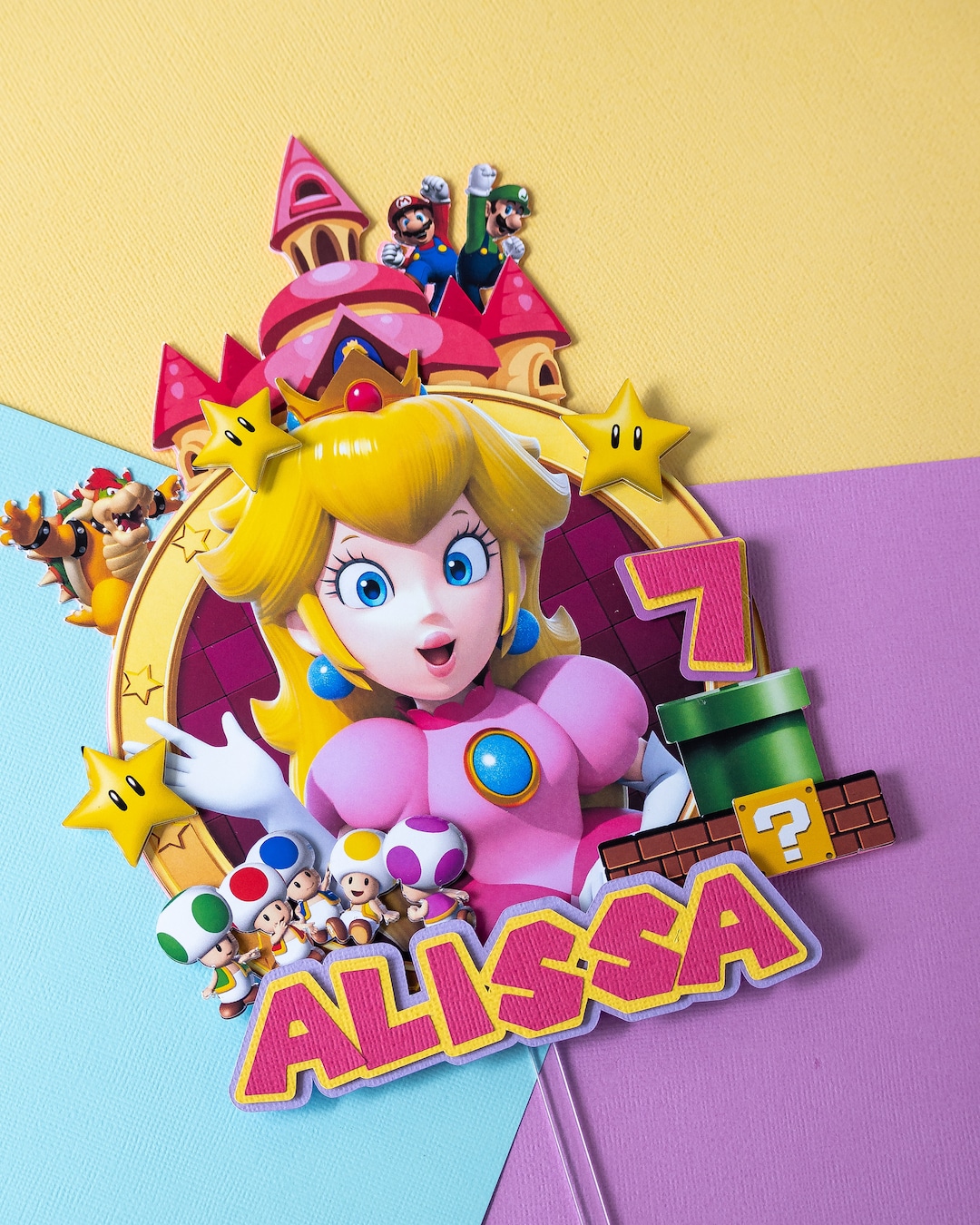 Princess Peach Cake Topper, Princess Daisy Cake Topper, Mario Cake