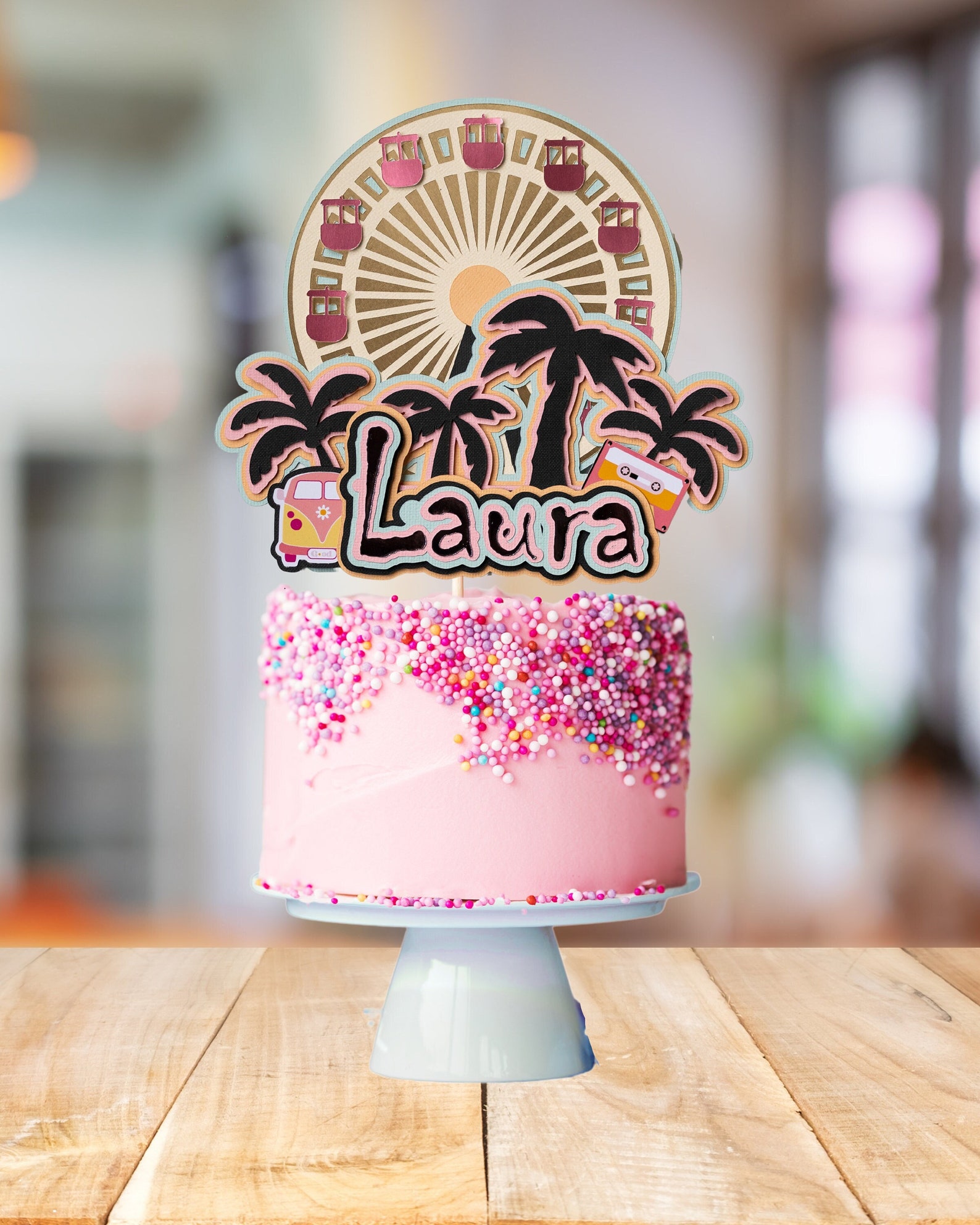 Ferris Wheel Cake Topper, Amusement Park Cake Topper, Festival Cake ...