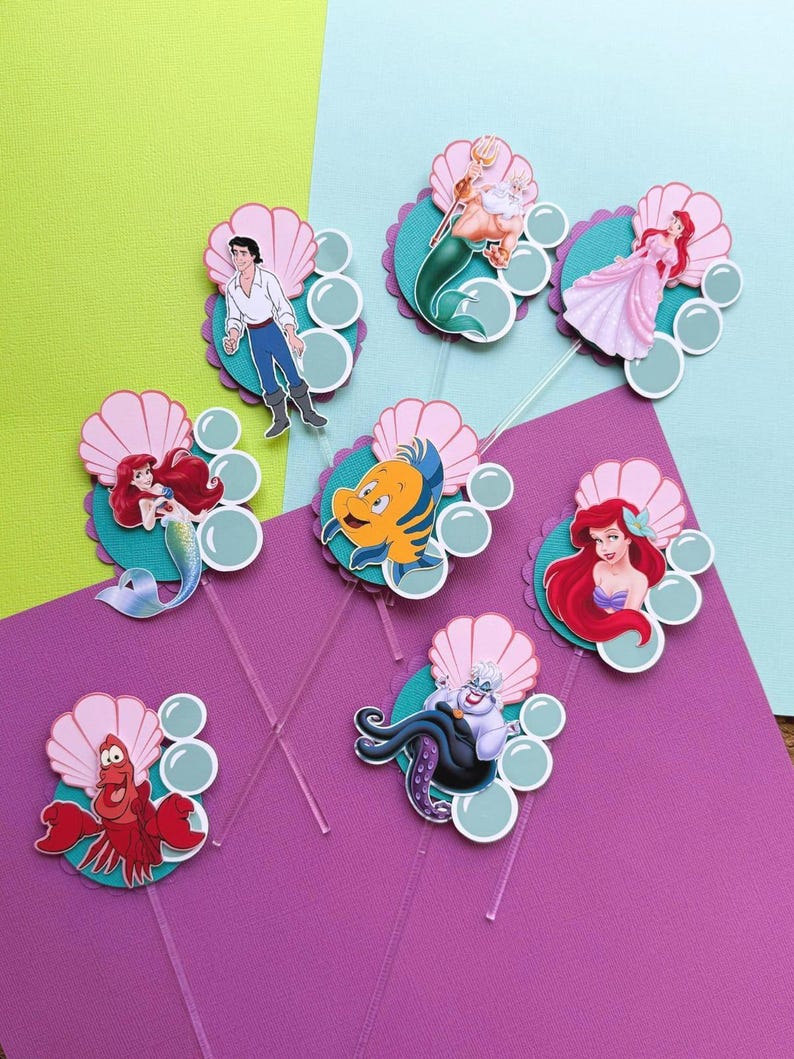 the little mermaid cake topper, the little mermaid 2023, new little mermaid, mermaid cake topper, little mermaid party, mermaid party image 5