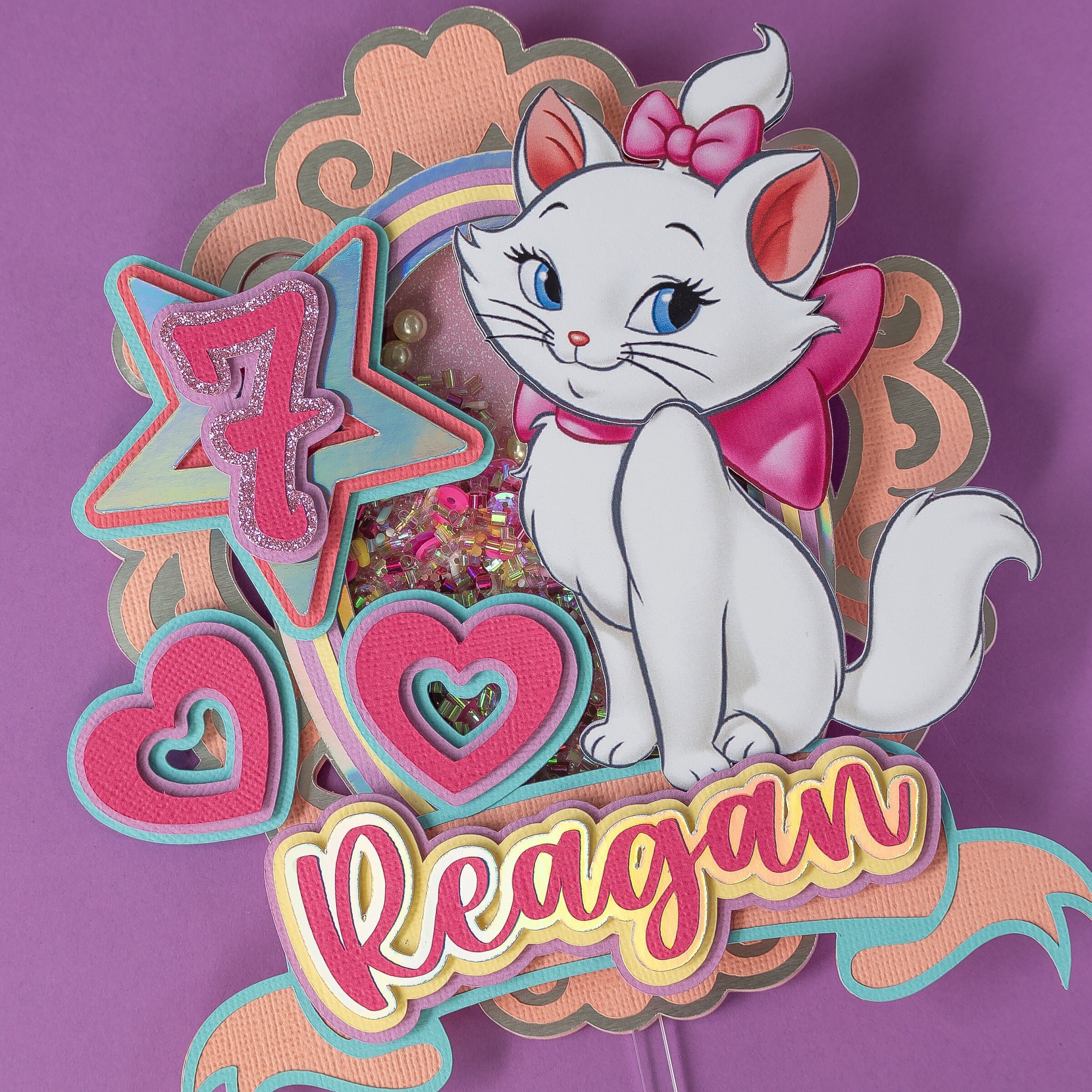 Kit Decorazioni Compleanno Marie Cat - Palloncini, Tovaglia, Cake Topper, Per Feste A Tema