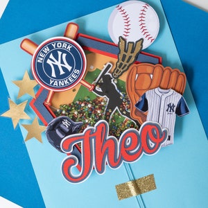 Adorno para tarta de los Yankees, adorno para tarta de los Yankees de Nueva York, adorno para tarta con temática de béisbol, fiesta de cumpleaños de béisbol, adorno para tarta de béisbol, Yankees de Nueva York