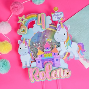 Einhorn Cake Topper, Regenbogen Kuchen Topper, Einhorn und Regenbogen Cake Topper, Regenbogen Einhorn Kuchen, Einhorn Regenbogen, magisches Einhorn, Einhorn