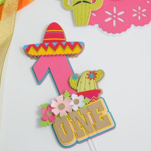 ONE Fiesta Cake topper. One Fiesta High Chair Banner, Fiesta Cake Topper, fiesta birthday, first fiesta, mexican birthday